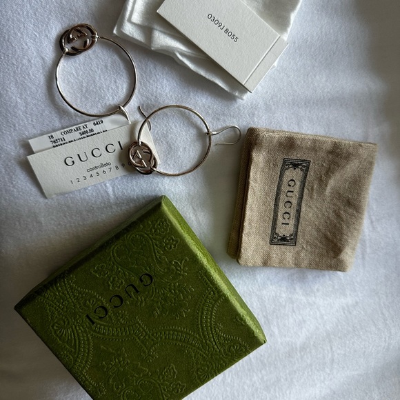 Gucci Jewelry - Gucci .925 Sterling Silver hoops NWT